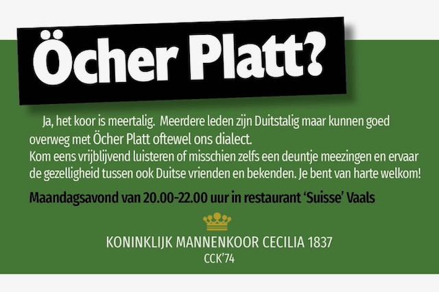 Advertentie Ledenwerving Oecher Platt (DE)