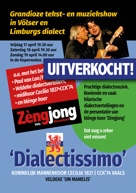 Advertentie 2026 Dialectissimo Uitverkocht (NL)