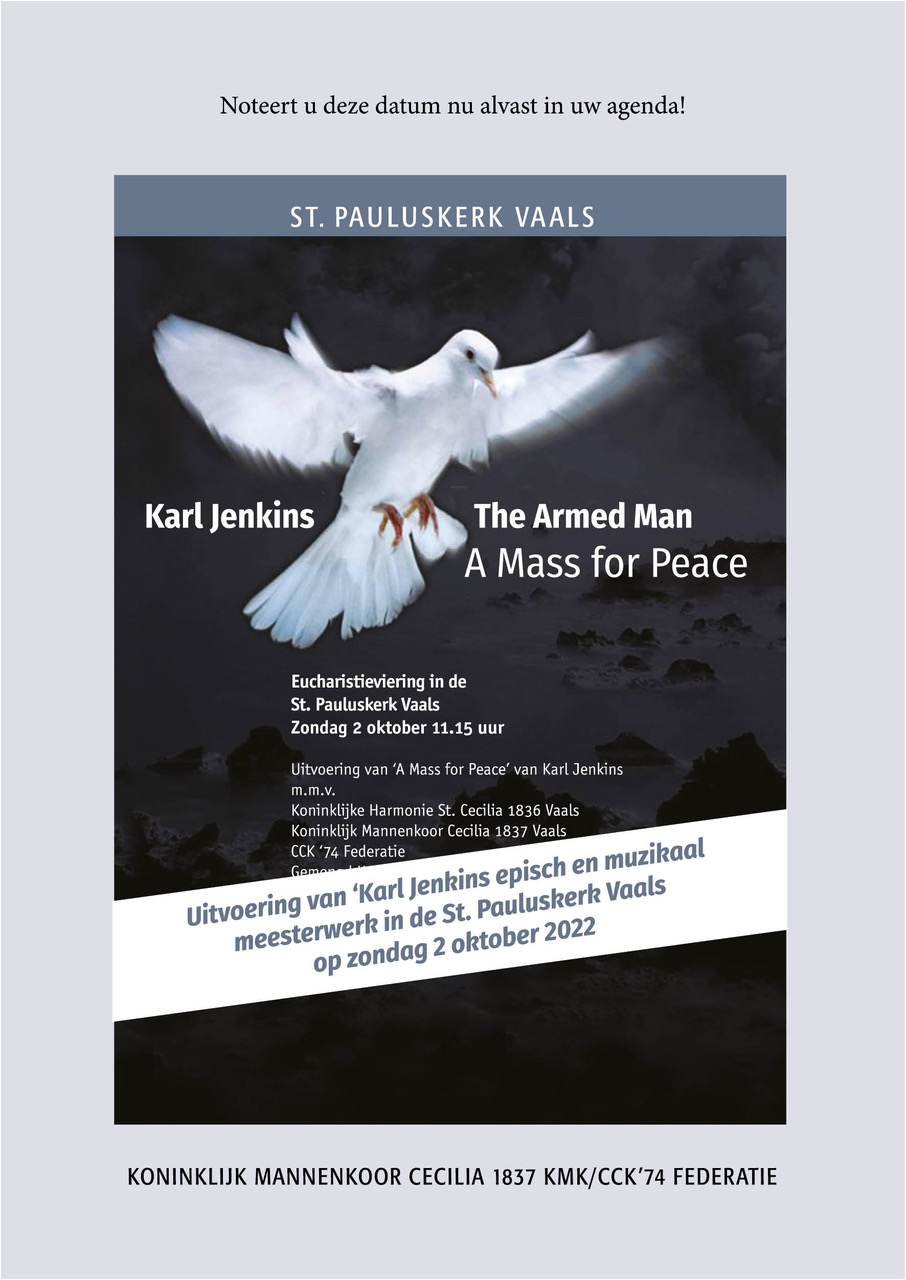 Karl Jenkins - The Armed Man, a mass for peace / 2-10-2022