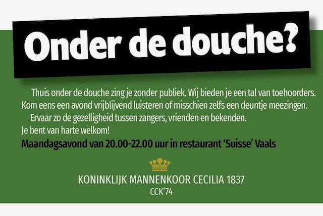 Advertentie Ledenwerving Onder De Douche (NL)