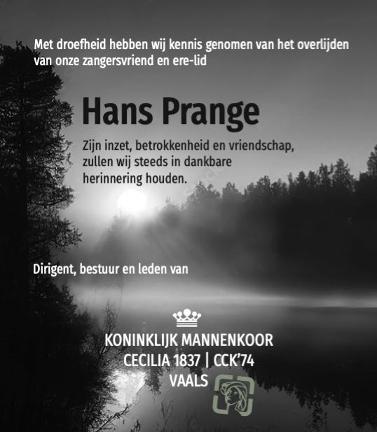 In Memoriam: Hans Prange