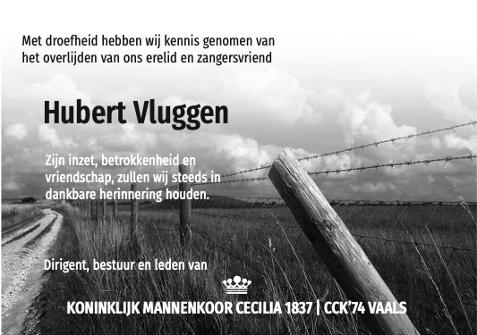 In Memoriam: Hubert Vluggen