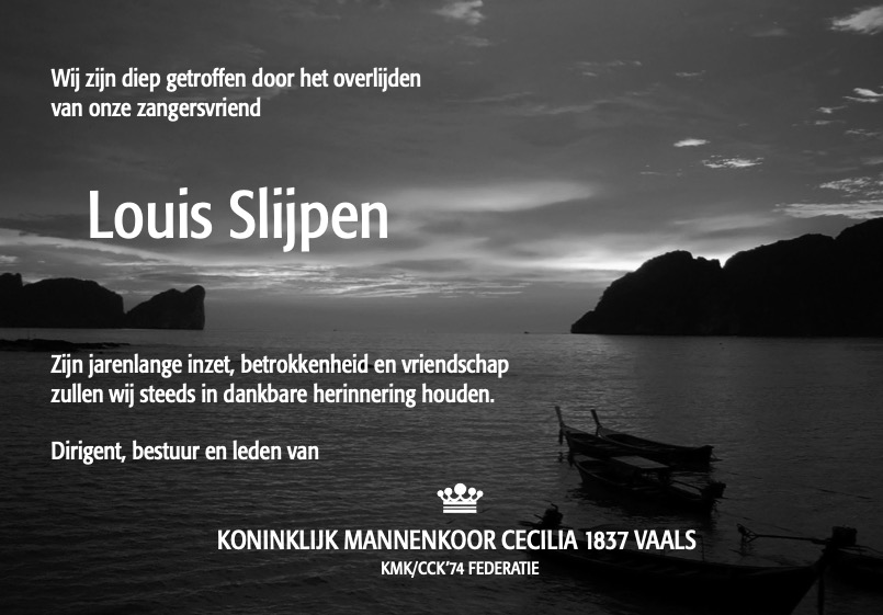 In Memoriam: Louis Slijpen