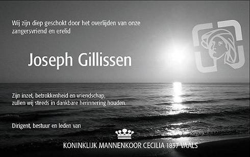 In Memoriam: Joseph Gillissen